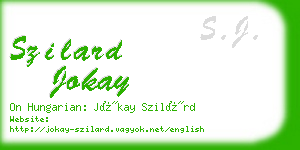 szilard jokay business card